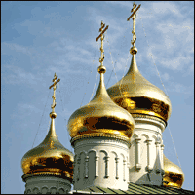 Сусальное золото - купола церкви
